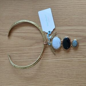 ✨4/$20 NWT Blue Illusion Brass Stone Choker